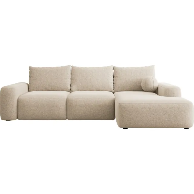 Selsey Hoekbank met slaapfunctie Carnos - beige chenille - rechtse zijde