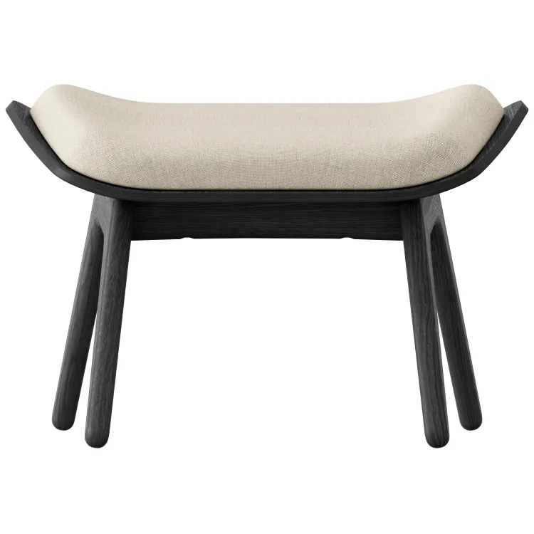 Umage The Reader Ottoman houten voetenbank zwart - White sands, foto 3