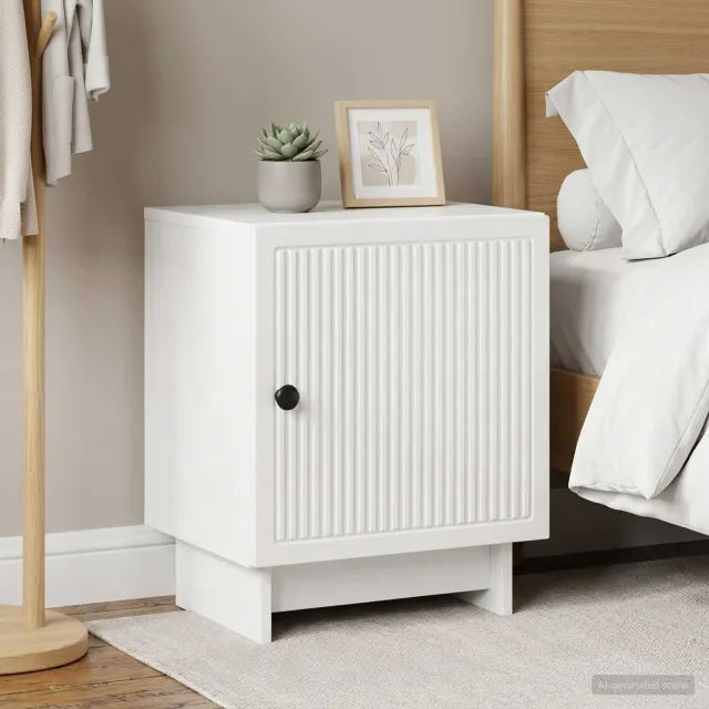 vidaXL Nachtkastje 2 st Hoogglans Wit 43 x 34,5 x 50 cm Bewerkt hout, foto 2
