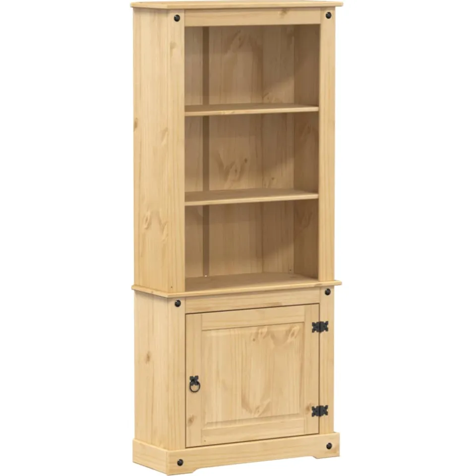 vidaXL Hoge kast Corona 74x38x170 cm massief grenenhout bruin, foto 3