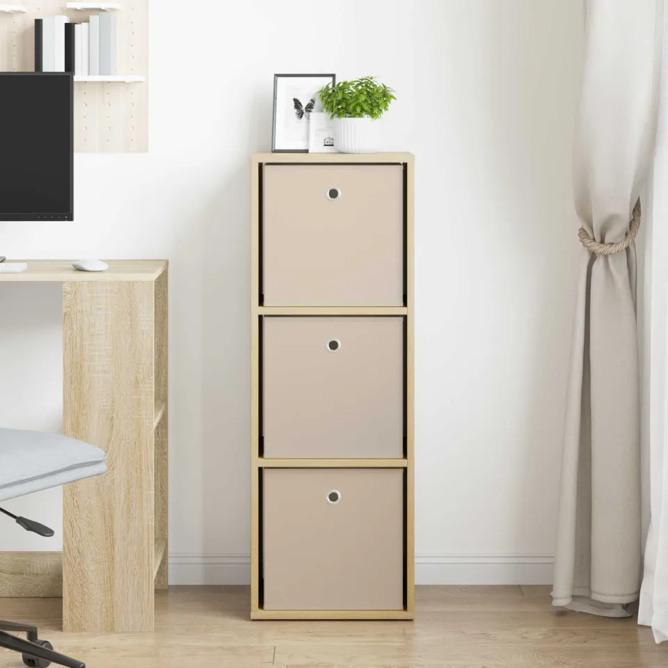vidaXL Dressoir met lade Sonoma Eiken 35 x 32 x 99,5 cm, foto 3