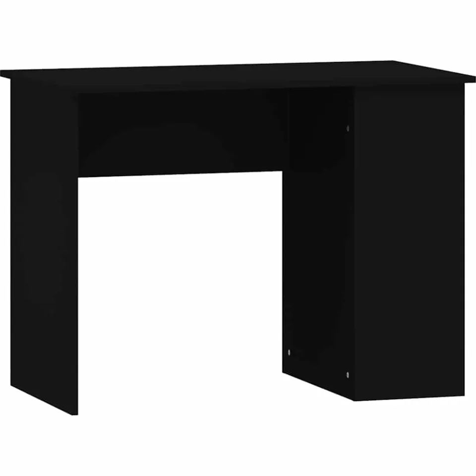 vidaXL Bureau 100x55x75 cm bewerkt hout zwart, foto 3