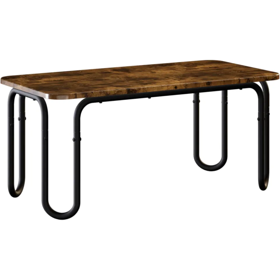 vidaXL Salontafel Gerookt eiken 79,5 x 40 x 36 cm Bewerkt hout, foto 3