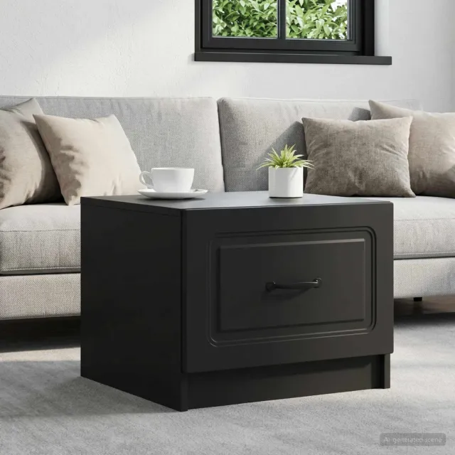 vidaXL Salontafel Zwart 49 x 50 x 37 cm Bewerkt hout