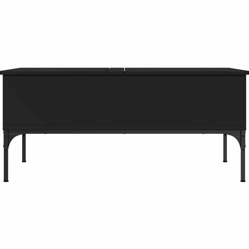 vidaXL Salontafel 100x50x45 cm bewerkt hout en metaal zwart, foto 4