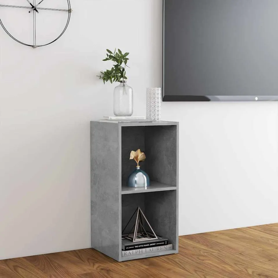 vidaXL Tv-meubel 72x35x36,5 cm bewerkt hout betongrijs grijs, foto 4