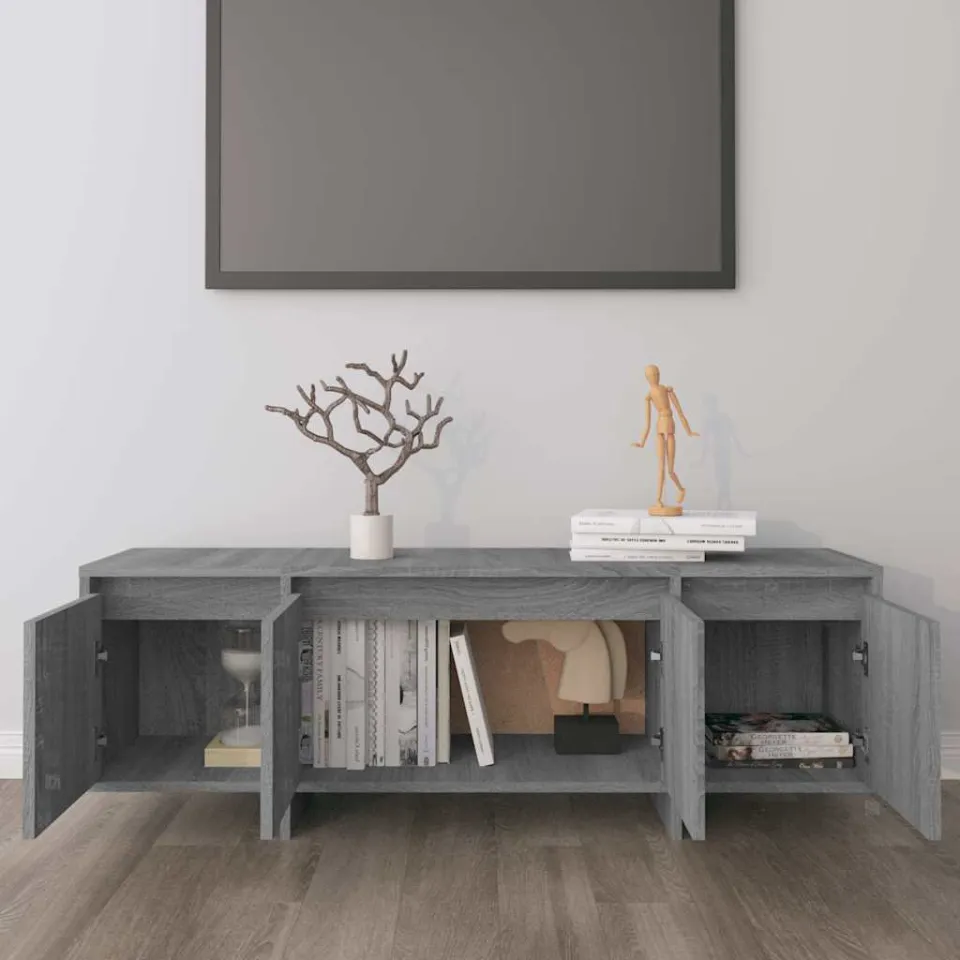 vidaXL Tv-meubel 120x30x40,5 cm bewerkt hout grijs sonoma eikenkleurig, foto 3