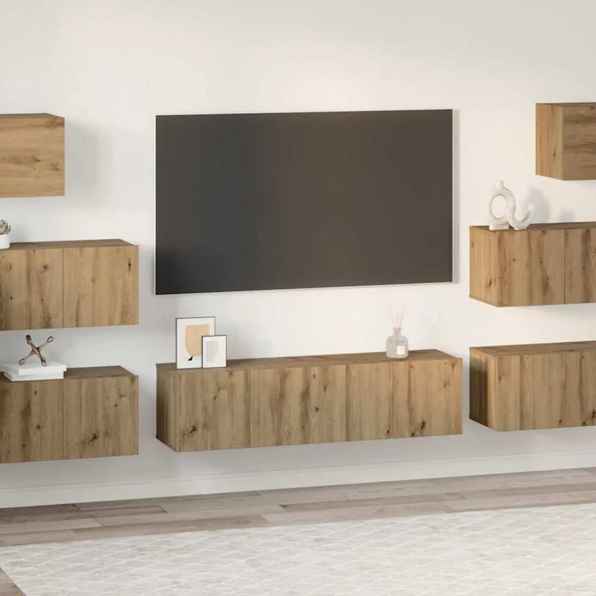 vidaXL Tv-meubelset 8 st 60 x 30 x 30 cm Artisan Eiken, foto 4