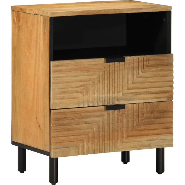 vidaXL Nachtkastje 50x33x60 cm massief mangohout bruin
