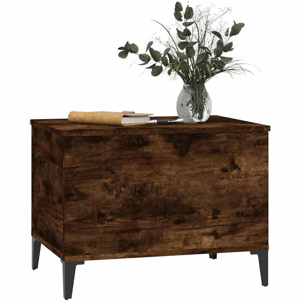 vidaXL Salontafel 60x44,5x45 cm bewerkt hout gerookt eikenkleurig Bruin