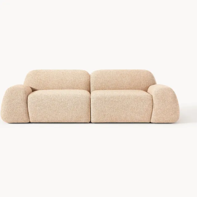 Westwing Collection Modulaire bank Wolke (3-zits) van bouclé Oranje