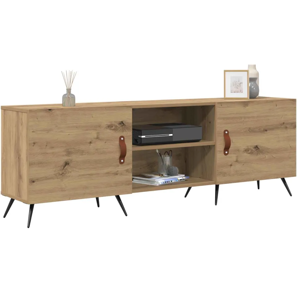 vidaXL TV-kast 150 x 30 x 50 cm artisanaal eikenkleurig Bewerkt hout Bruin