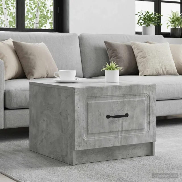 vidaXL Salontafel Betongrijs 49 x 50 x 37 cm Bewerkt hout grijs, foto 2
