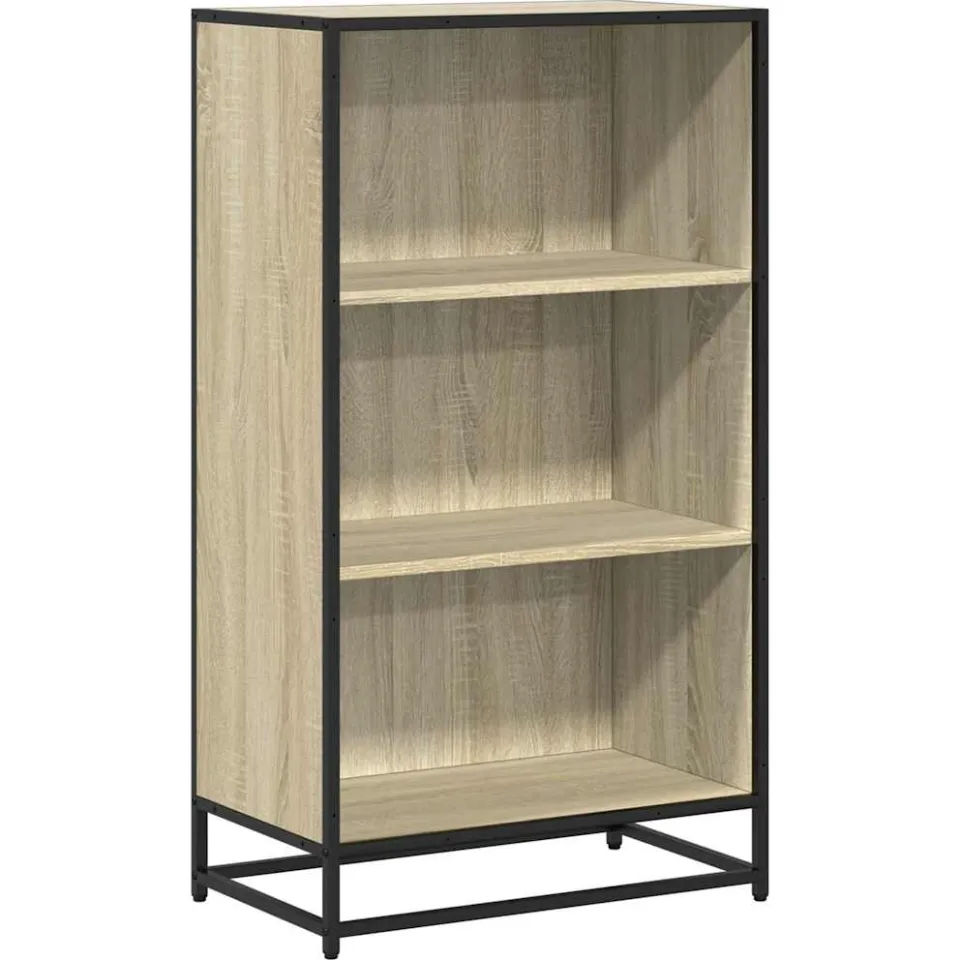 vidaXL Boekenkast 60x35x107,5 cm bewerkt hout sonoma eikenkleurig Bruin