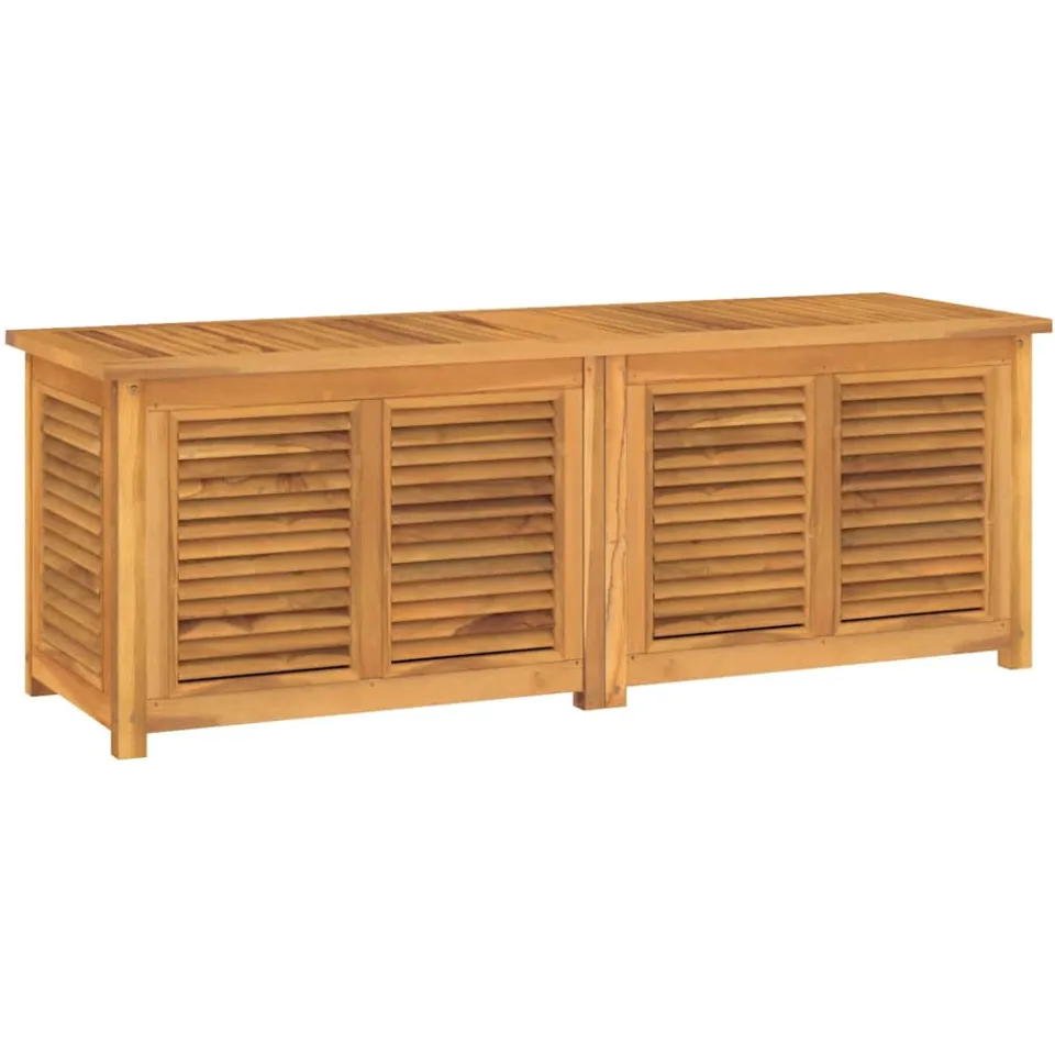 vidaXL Tuinbox met zak 150x50x55 cm massief teakhout bruin, foto 3