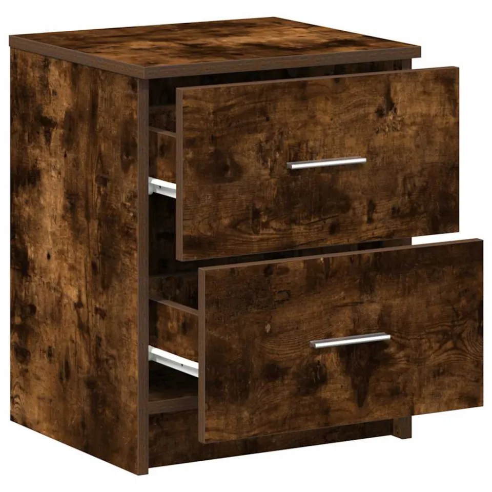 vidaXL Nachtkastjes 2 st met 2 lades 40x36x50 cm gerookt eikenkleurig, foto 4