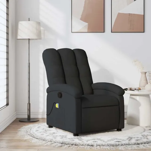 vidaXL Massagestoel - met - zwarte - stof