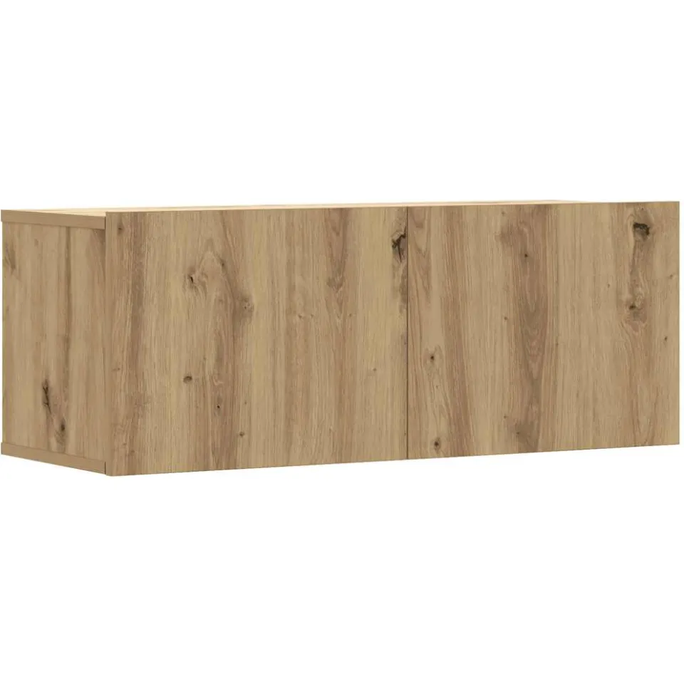 vidaXL 3-delig Tv-meubelset wandmontage bewerkt hout artisanaal eiken, foto 3