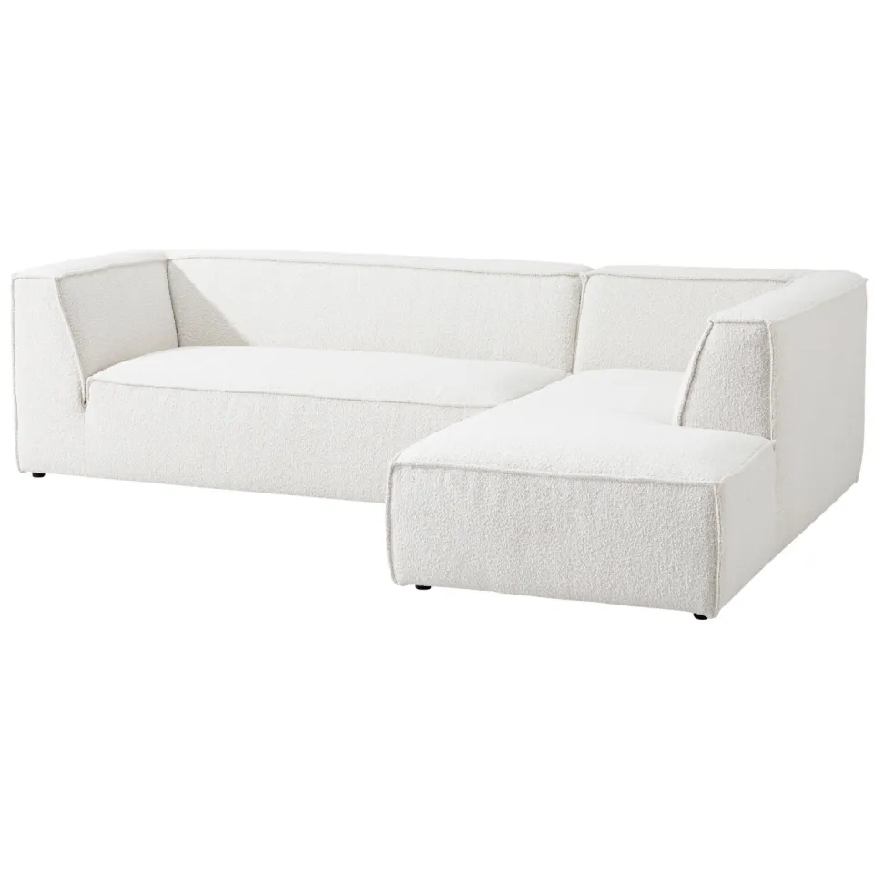 NOUS Living hoekbank Newton hoek rechts - crème Crème bouclé