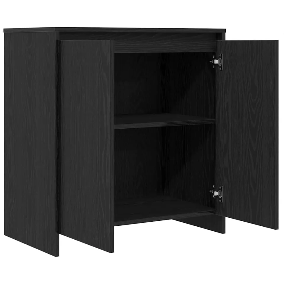 vidaXL Dressoir zwart eiken 70x41x75 cm bewerkt hout, foto 4