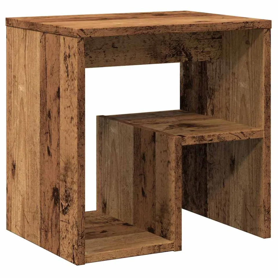 vidaXL Nachtkastje 40x30x40 cm bewerkt hout oud houtkleurig Bruin