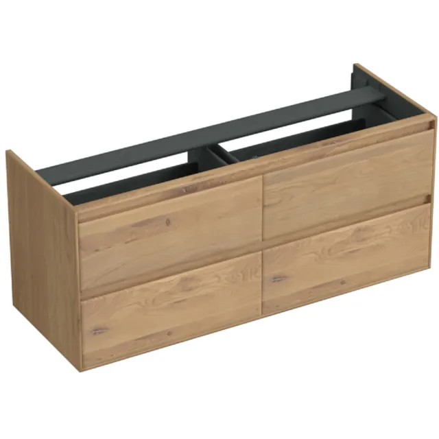 Forzalaqua Onderkast Forzalaqua Reno 140x51x60 Cm 4 Lades Softclose Eiken Oyster