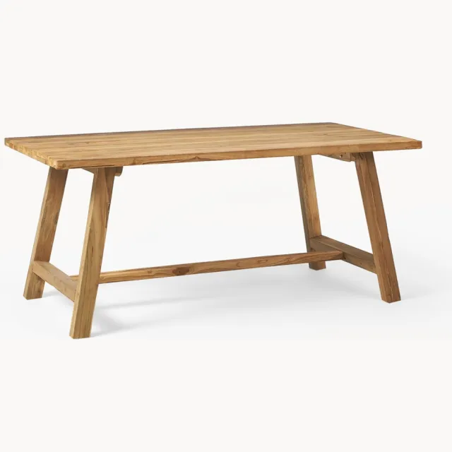 Westwing Collection Eettafel Lawas van teakhout, in verschillende formaten Bruin