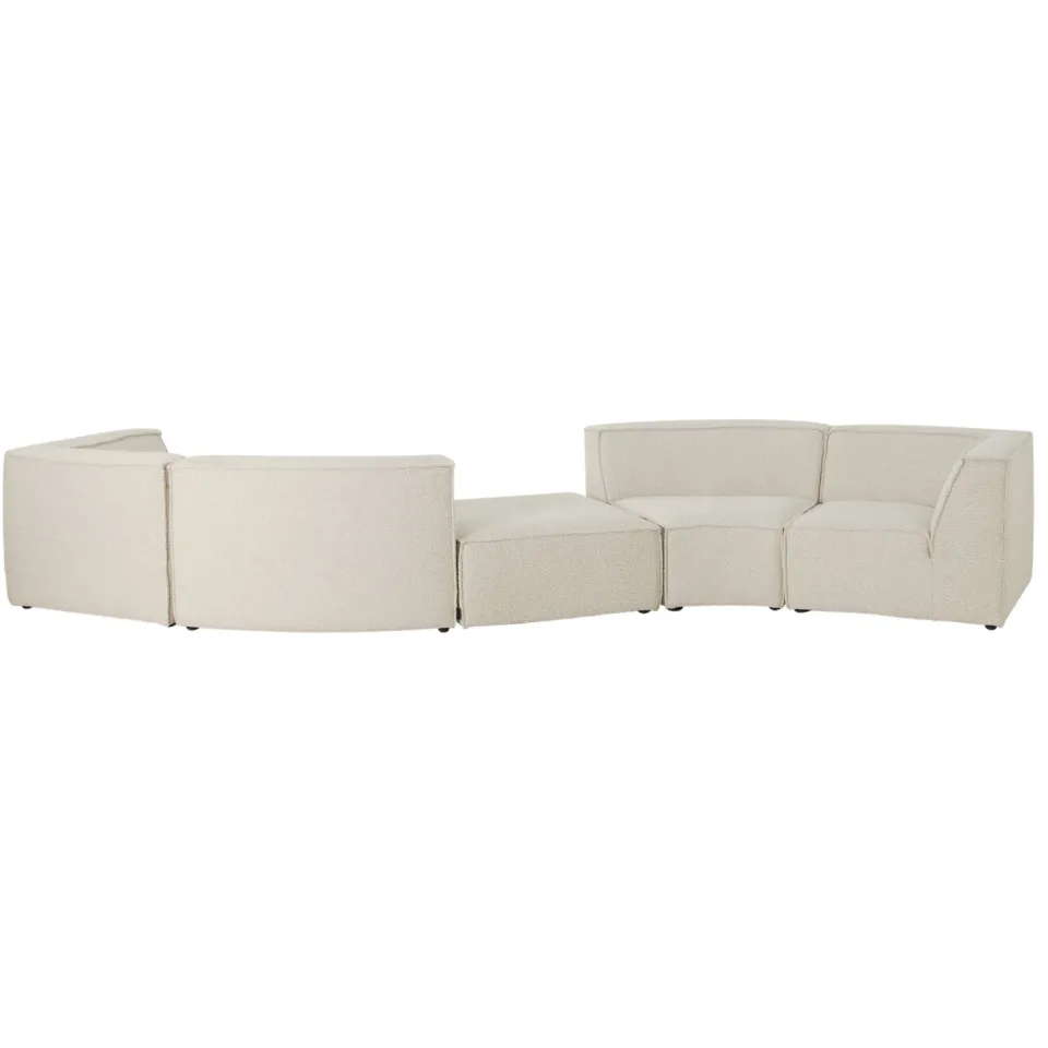 NOUS Living Newton 4-zitsbank crème Crème bouclé