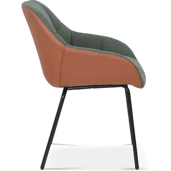 stoel Dundee groen-cognac, foto 3