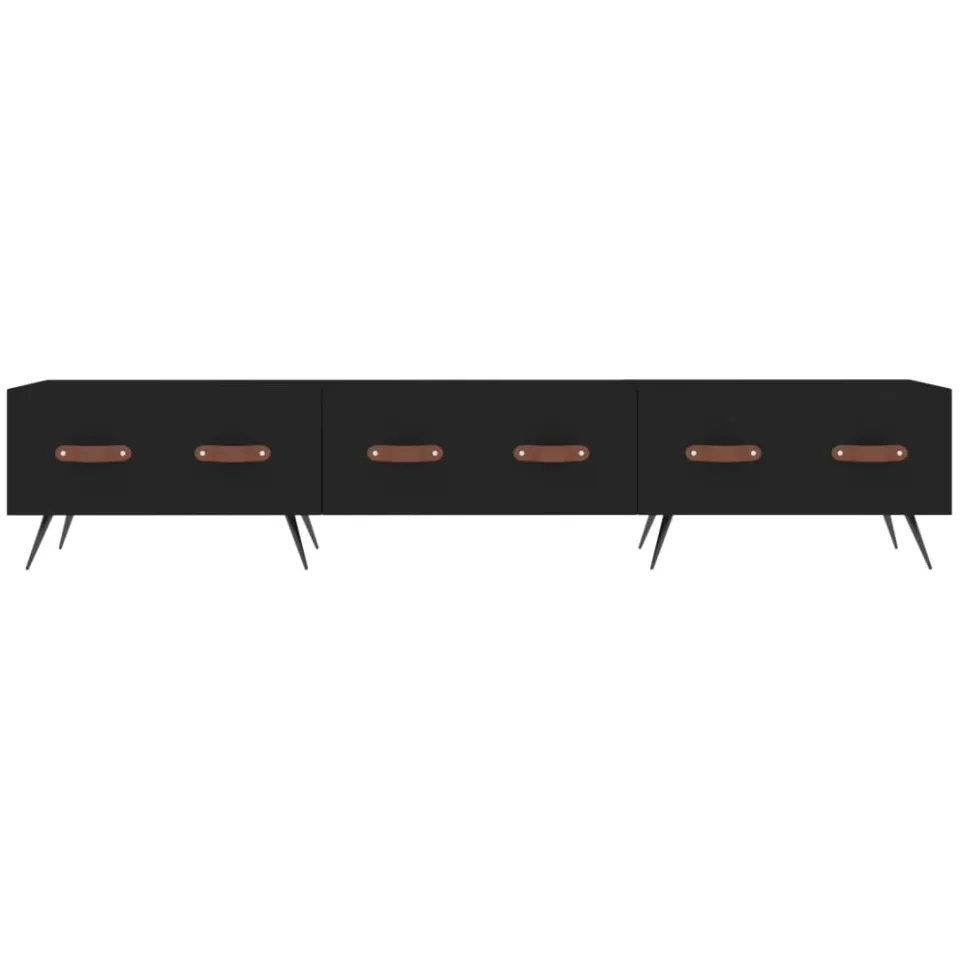 vidaXL Tv-meubel 150x36x30 cm bewerkt hout zwart