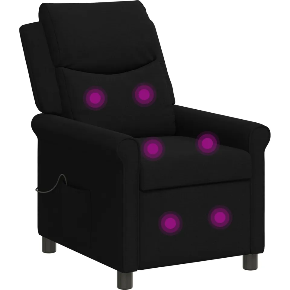 vidaXL Massage-relaxstoel Zwart 69 x 93 x 102 cm Stof