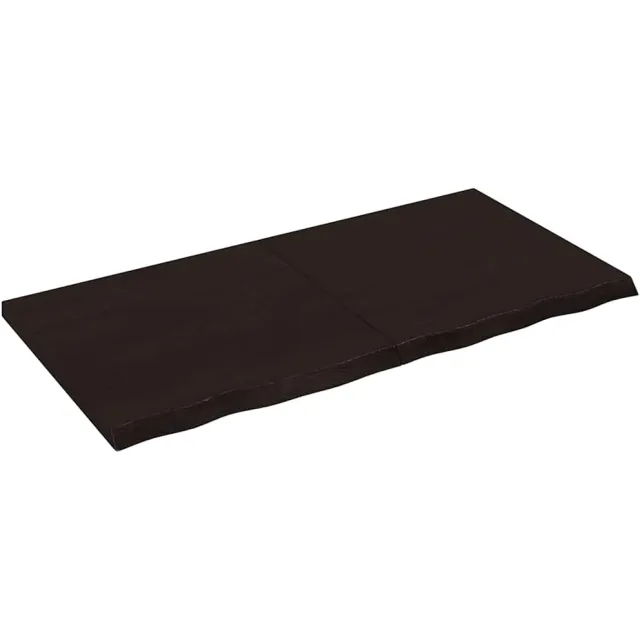 vidaXL Tafelblad 120x60x(2-4)cm behandeld eikenhout donkerbruin
