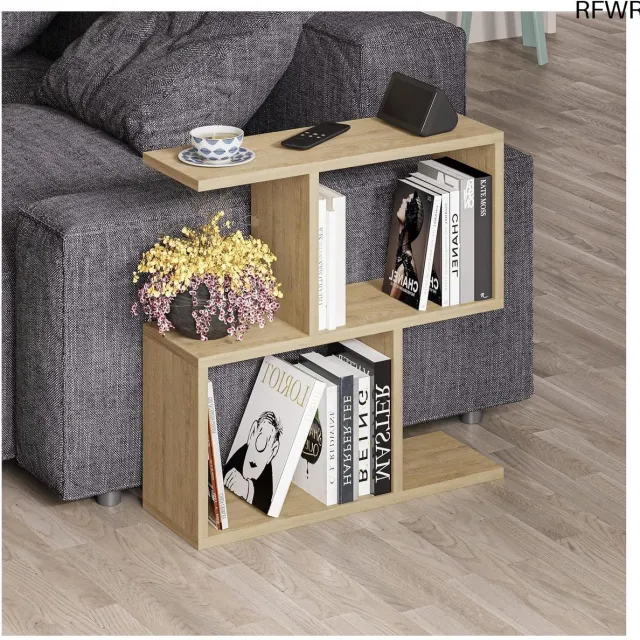 RFWR Vrijstaande salontafel met 2 niveaus - 60 x 60 x 20 cm voor woonkamer en kantoor, diverse kleuren