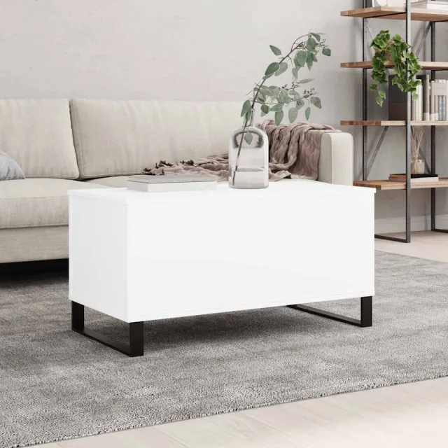 vidaXL Salontafel 90x44,5x45 cm bewerkt hout wit