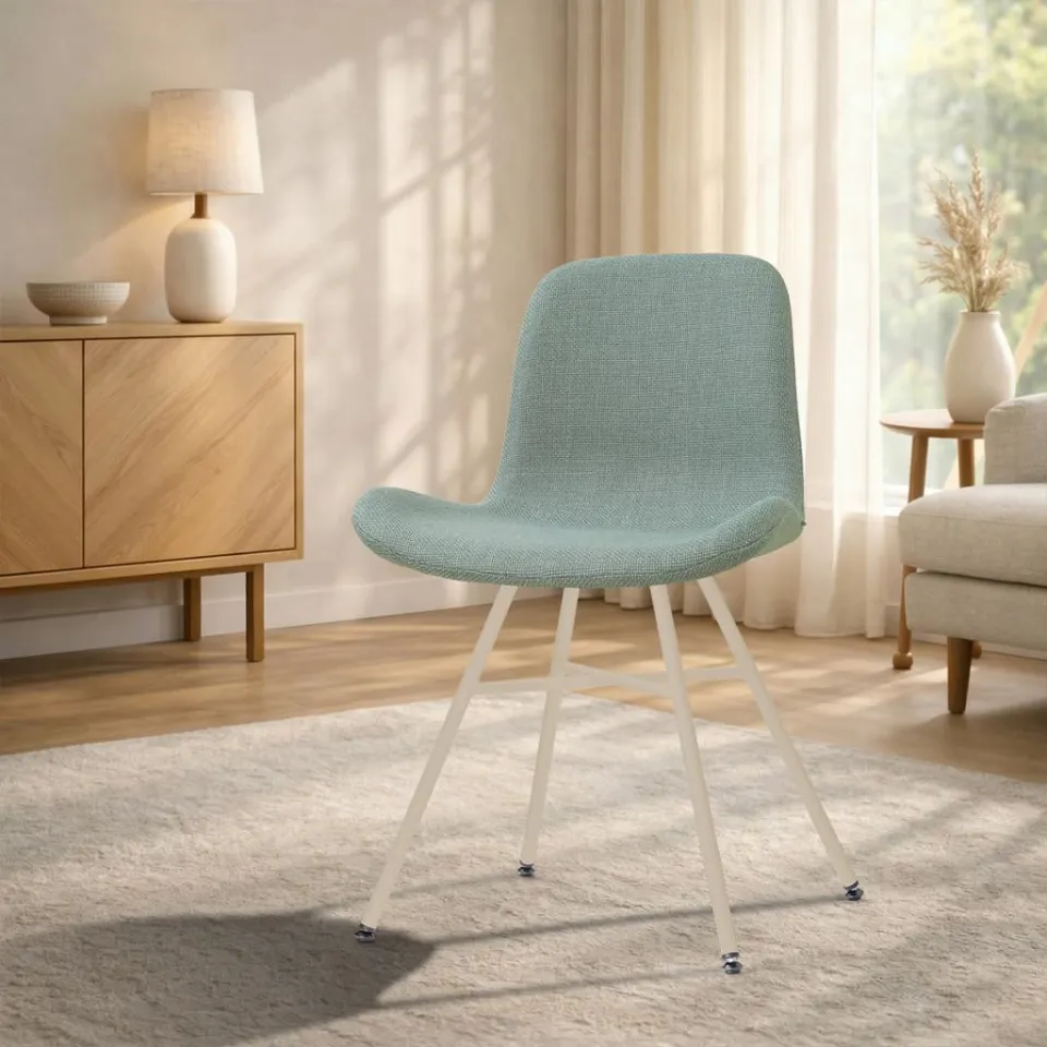 Nolon Noa-Fé eetkamerstoel saliegroen - beige onderstel, foto 3