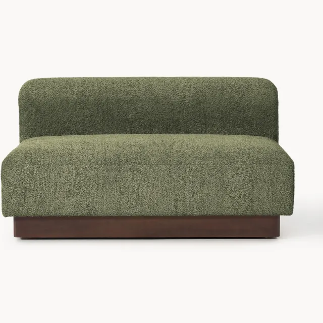 Westwing Collection Bank Natalie (2-zits) van teddy-bouclé groen