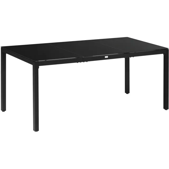 Outsunny tuintafel - aluminium - 180x80x72cm - zwart