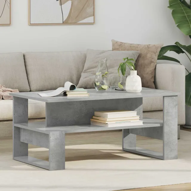 vidaXL Salontafel Grijs Sonoma 90 x 50 x 40 cm Bewerkt hout