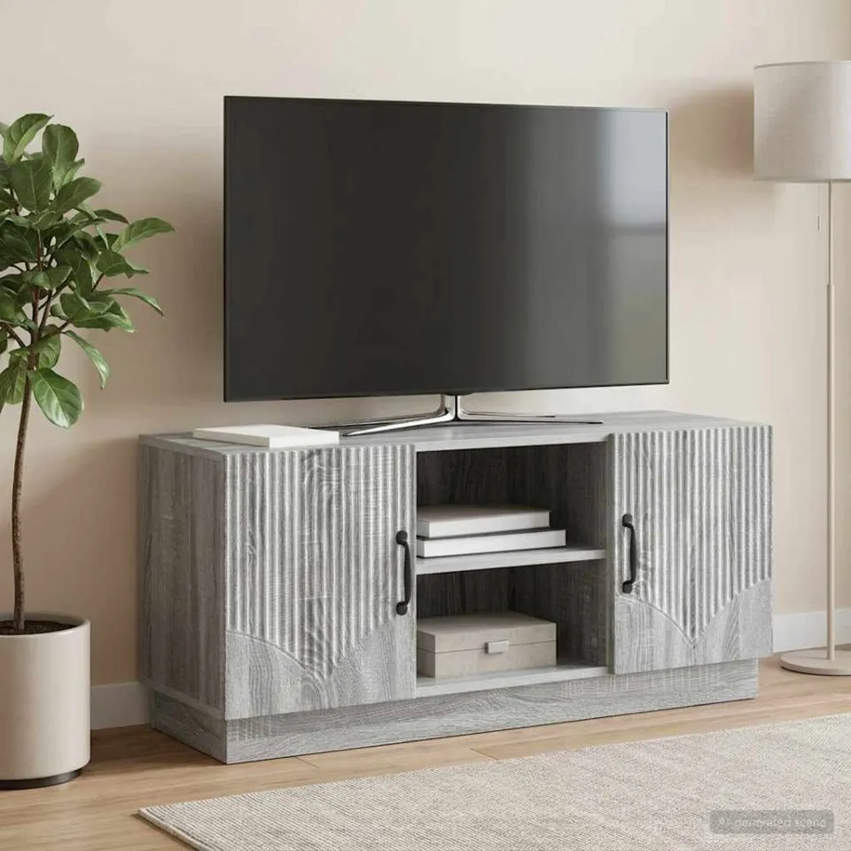 vidaXL TV-kast 102 x 34,5 x 47 cm Grijs sonoma Bewerkt hout, foto 4