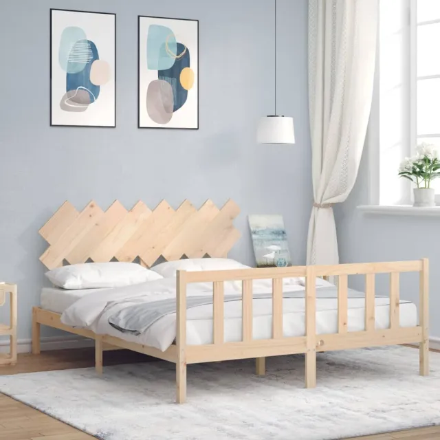 vidaXL Bedframe zonder matras massief grenenhout 160x200 cm bruin