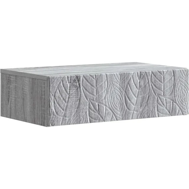 vidaXL Wandgemonteerde - Zijtafel - 87,5 - x - 34,5 - x - 17 - cm - Bewerkt - hout Grijs sonoma