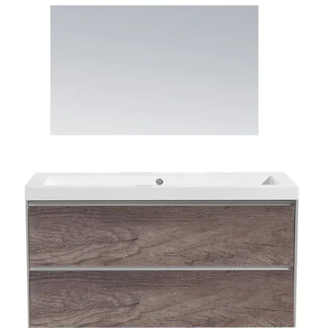 Sanilux PL 100 greeploos badmeubelset century oak