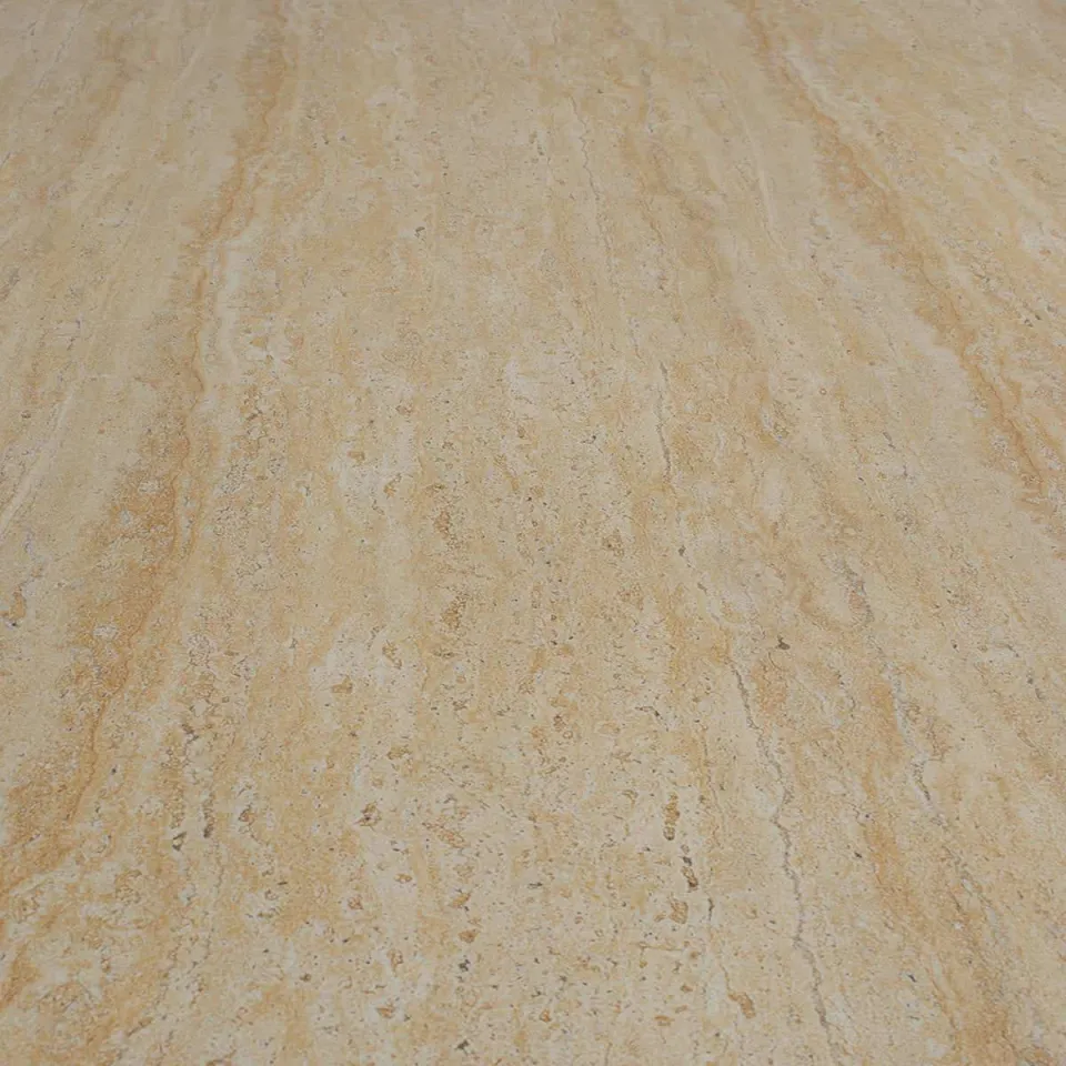 Giga Meubel Eettafel Brunn Rond - Travertin - 130x130x76cm lichtbruin, foto 4