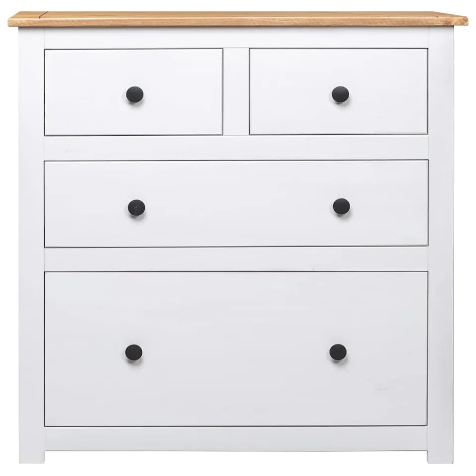 vidaXL Dressoir Panama Range 80x40x83 cm grenenhout wit, foto 3