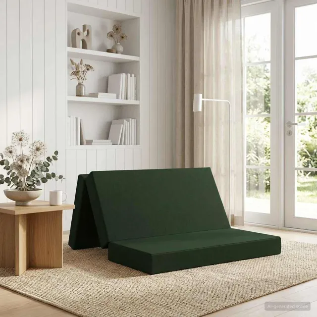 vidaXL Vouwbare Bankbed 160 x 67 x 45 cm Donkergroen