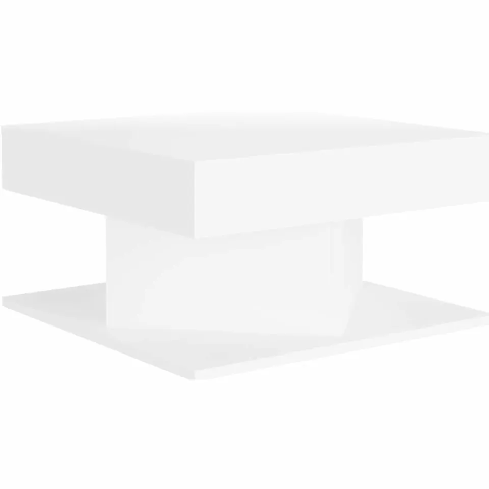 vidaXL Salontafel 57x57x30 cm bewerkt hout wit, foto 3