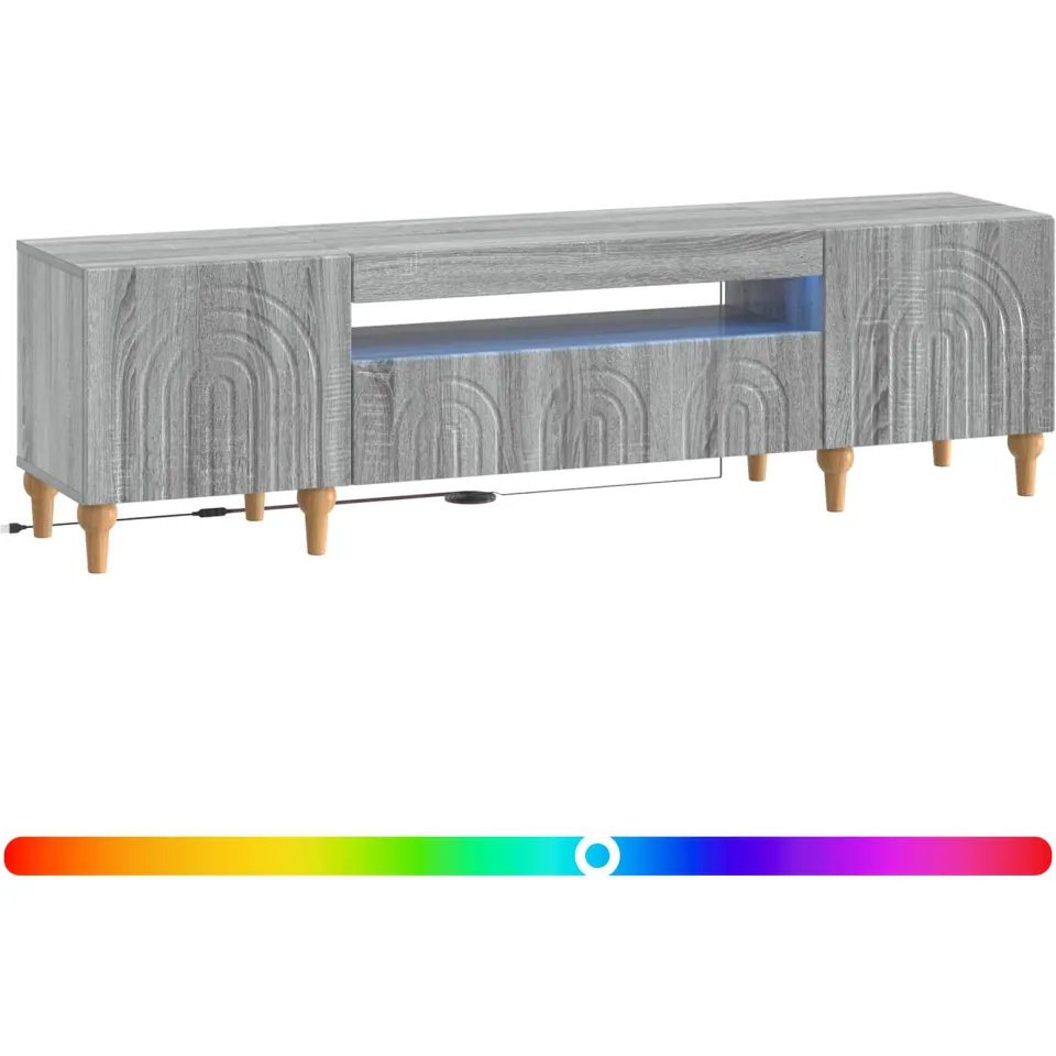 vidaXL LED tv-meubel ALKMAAR 153 x 35 x 43 cm Grijs Sonoma