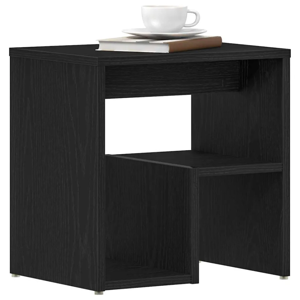 vidaXL Nachtkastje 2 st Zwart Eiken 40 x 30 x 40 cm Bewerkt hout