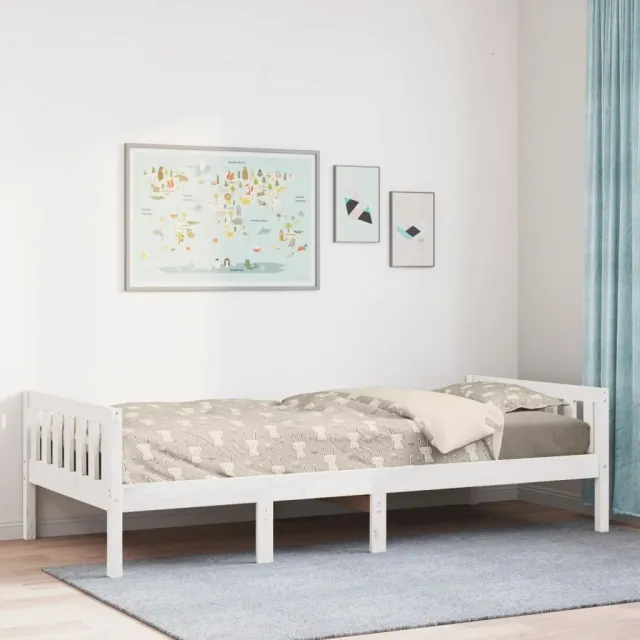 vidaXL Kinderbed zonder matras massief grenenhout wit 80x200 cm