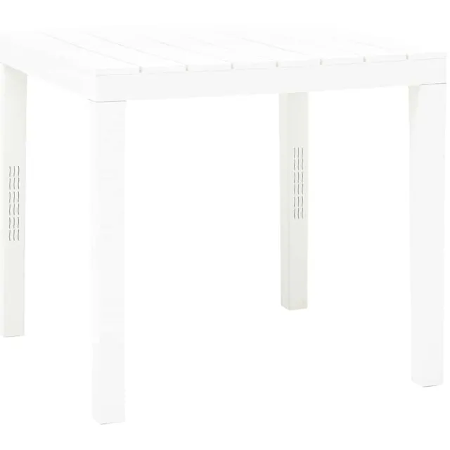 vidaXL Tuintafel 78x78x72 cm kunststof wit